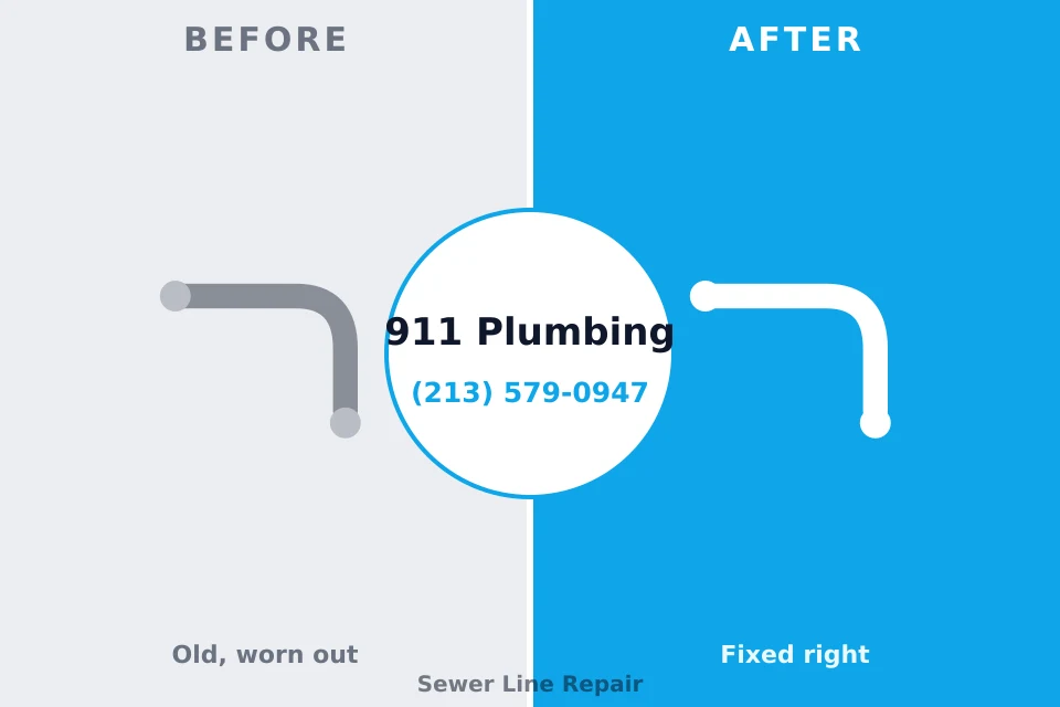Before and after: plumbing repair Southmont, NC